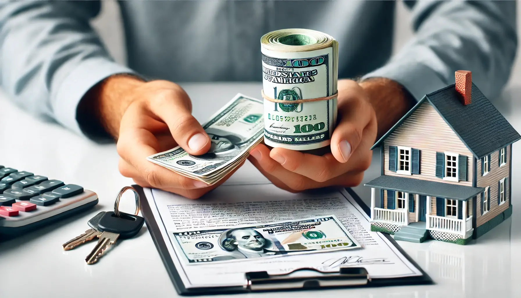 Money and house model representing surplus funds recovery